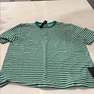 Lululemon Green Striped Men's Shirt